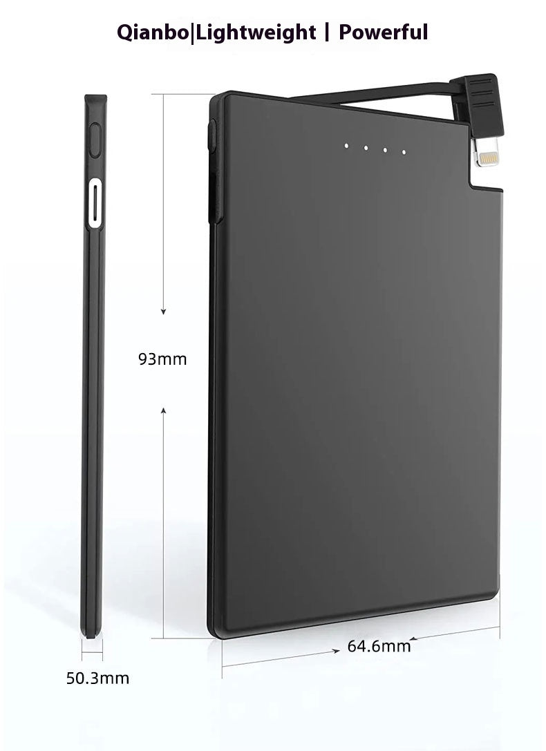 Portable compact ultra-mince avec alimentation mobile par câble