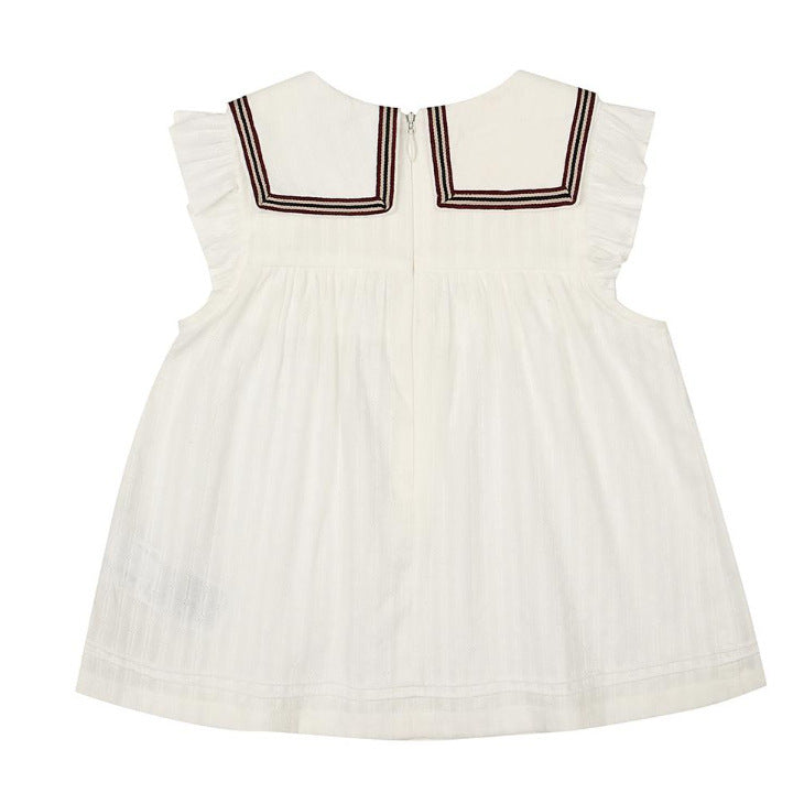 Les petites filles Navy-Style Deux-Piece Summer Outfit