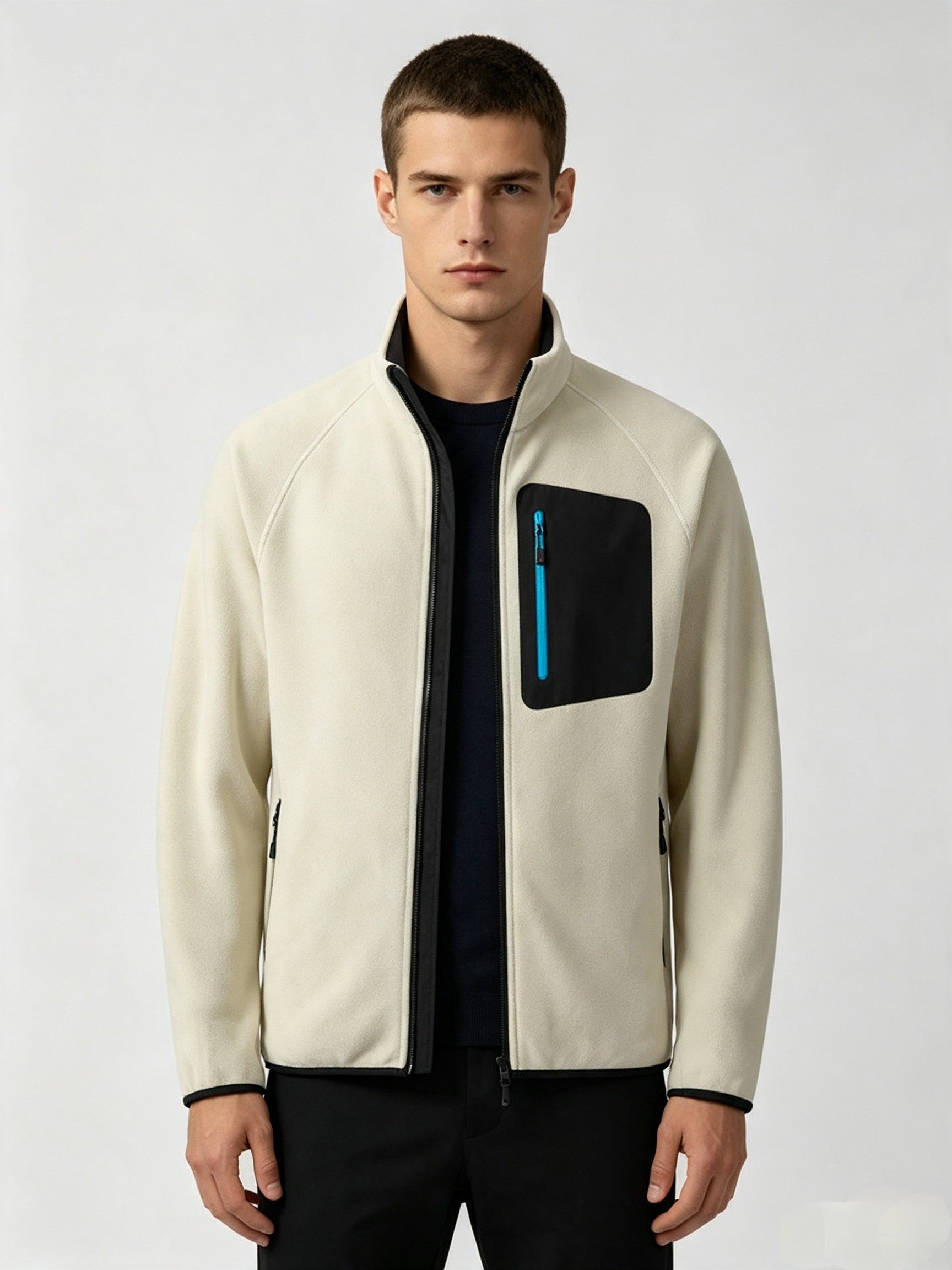 Veste en polaire d'avoine pour hommes