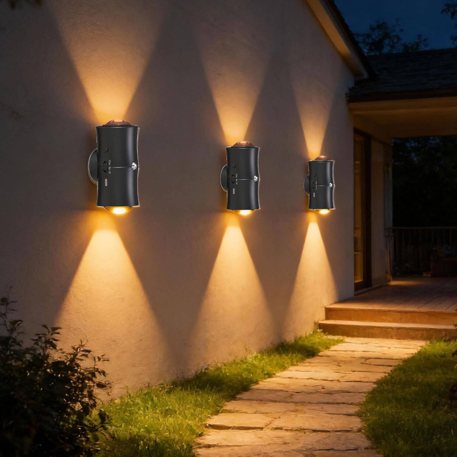 4pcs détecteur de mouvement lumière de nuit rechargeable