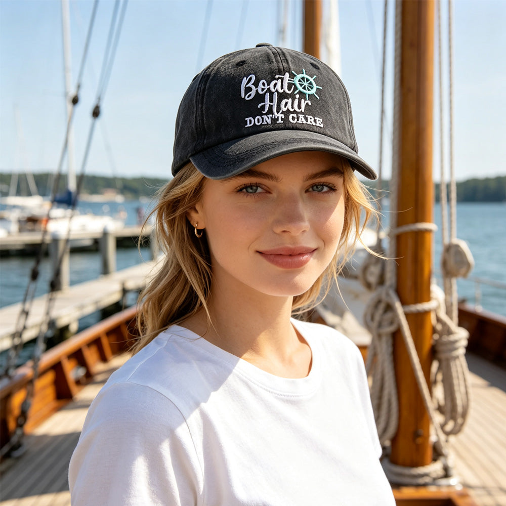 Cheveux de bateau Ne vous souciez pas Brodé Casquette de baseball