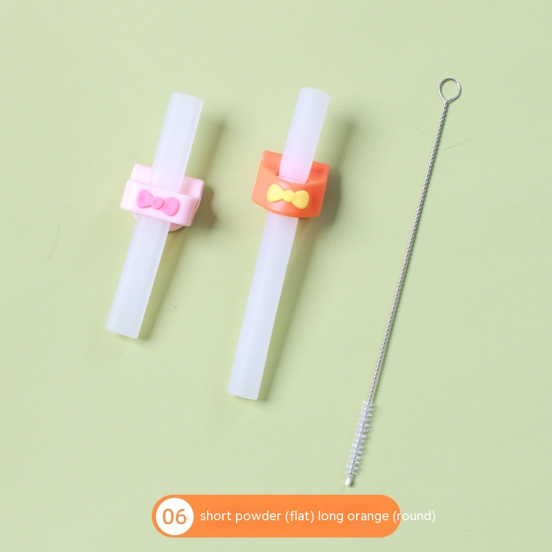 Supplément de nourriture pour bébé Soupe boisson eau silicone paille