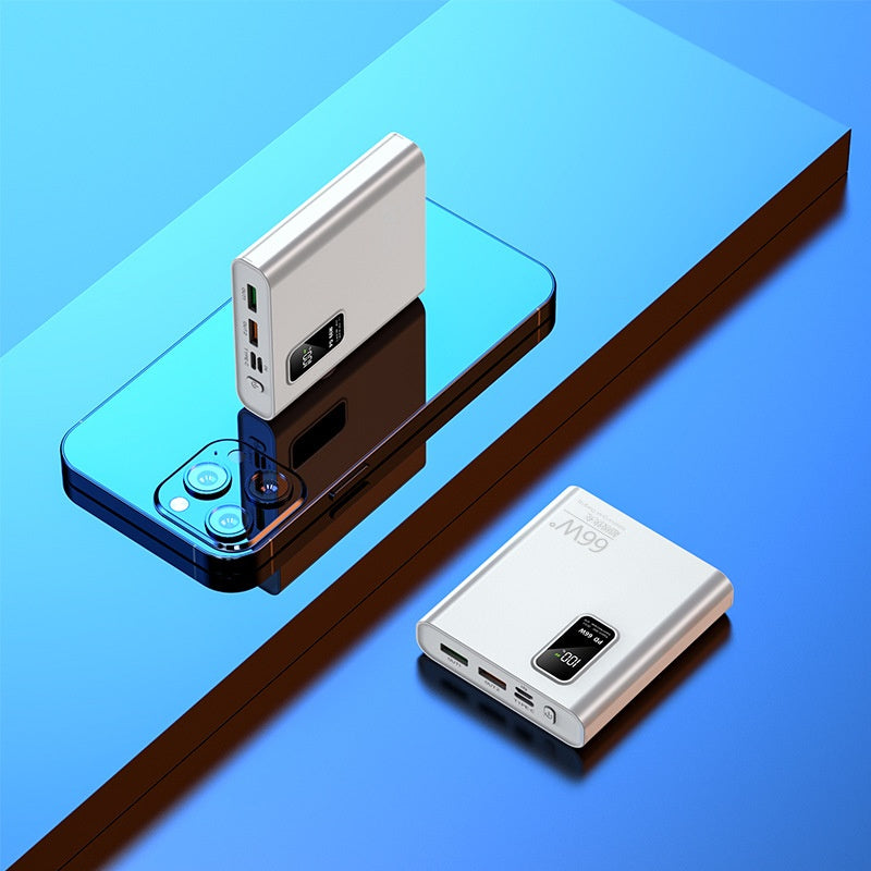 Banque d'alimentation bidirectionnelle 66W Super Fast Charge Mini affichage numérique