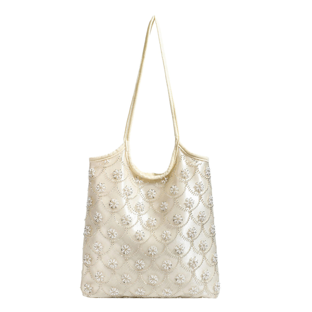 Sac à épaule polyvalent brodé en perles