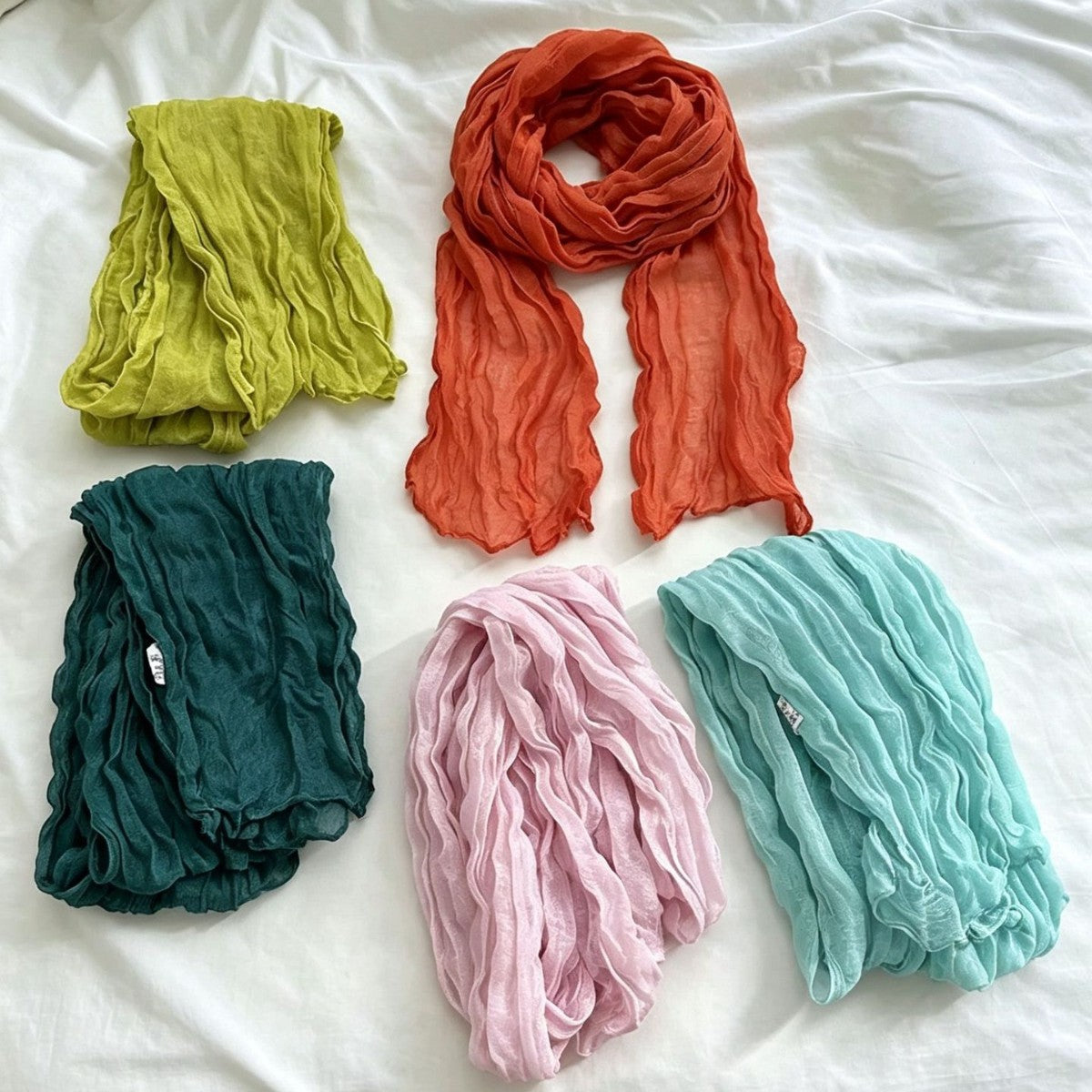Femmes Versatile Solid-colore Cable-knit mince écharpe chaude pour le printemps et l'automne