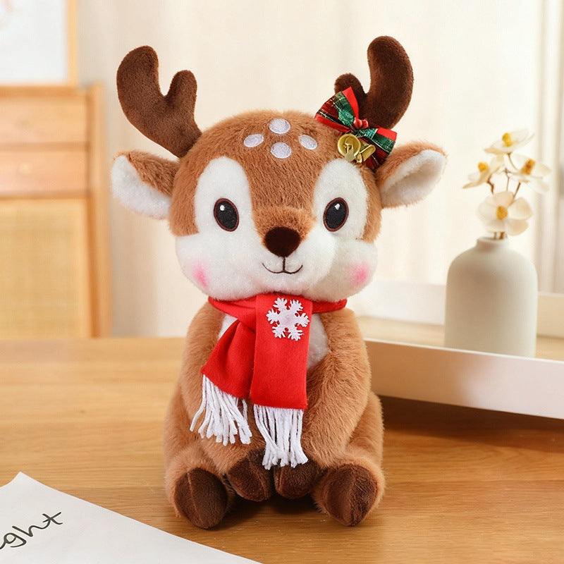 Jouet mignon en peluche de cerf de Noël
