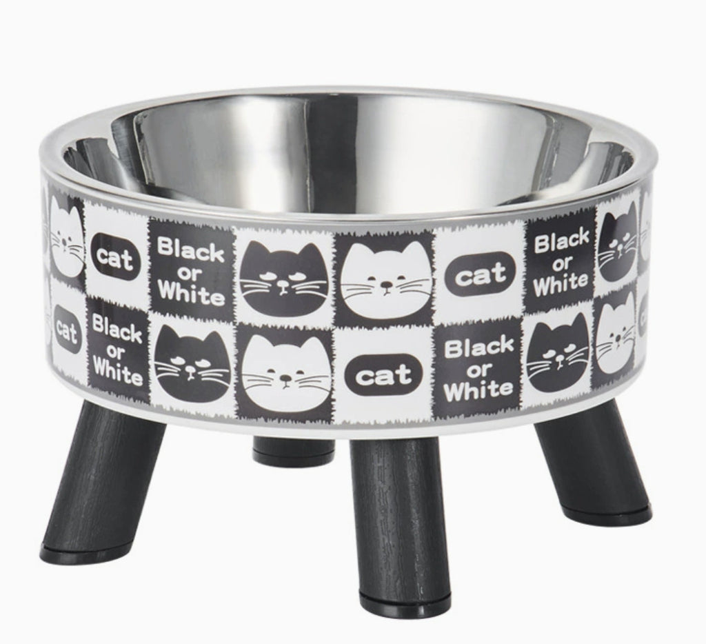 Retro Cat Bol Élevé Acier inoxydable Cat Water Bowl