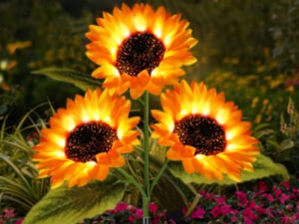 Lampes solaires LED Sunflower Garden