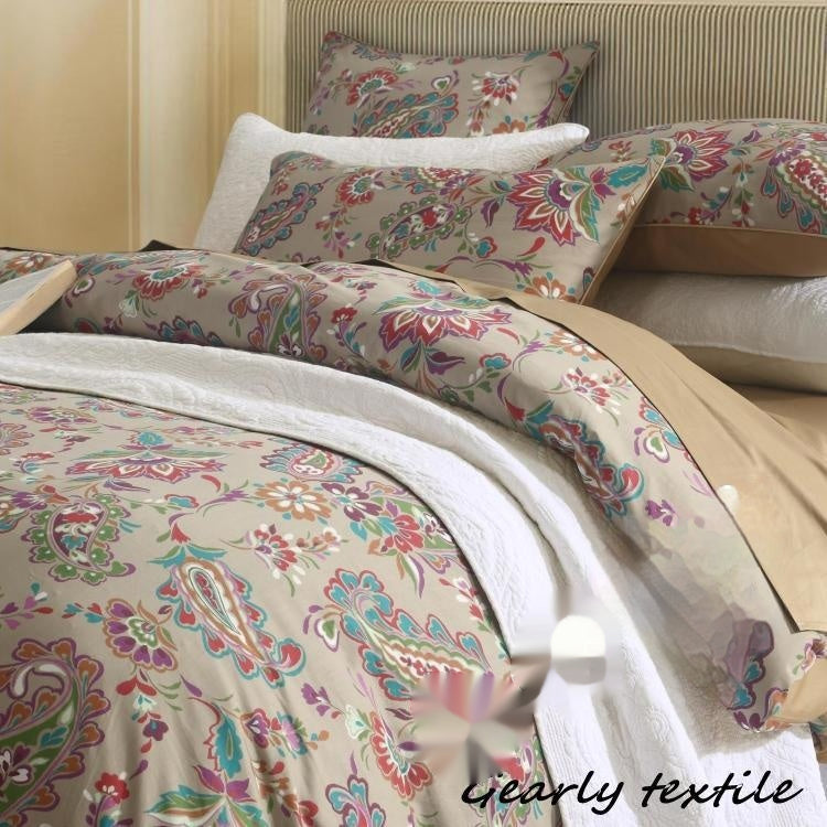 Four-Season Floral 60-Ply Cotton Gauze Maison Couverture de couettes en textile et étui d'oreiller Thre