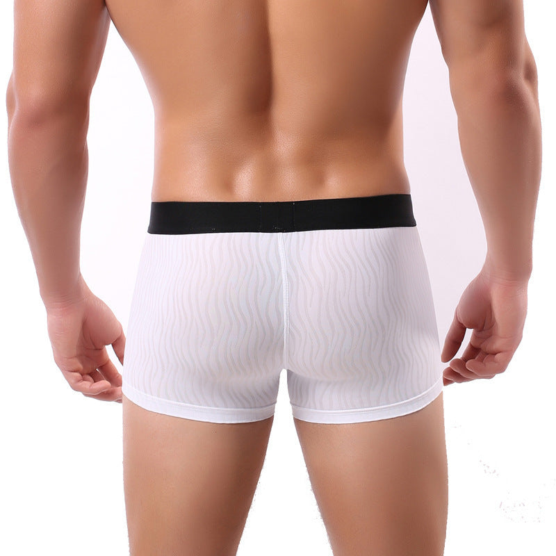 Sous-vêtements pour hommes rayés Boxers respirants et encombrants