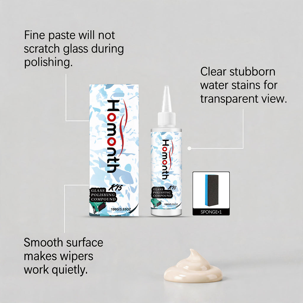 Crème quotidienne de nettoyage et de polissage de verre de voiture