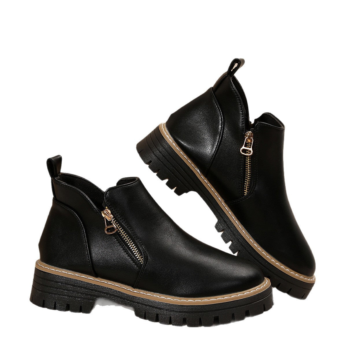 Automne et hiver Bottes de talon haute ronde Chaussures pour femmes