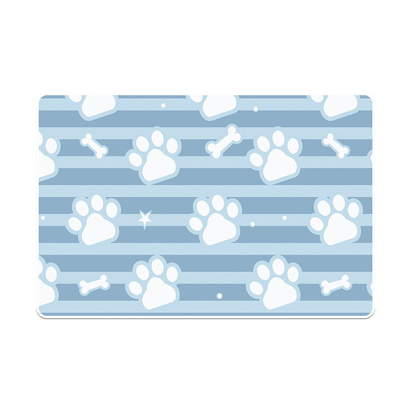 Chiens et chats Manger Mat Anti-overflow Waterproof Facile à nettoyer Animaux de compagnie Aspirant de l'eau Quick-