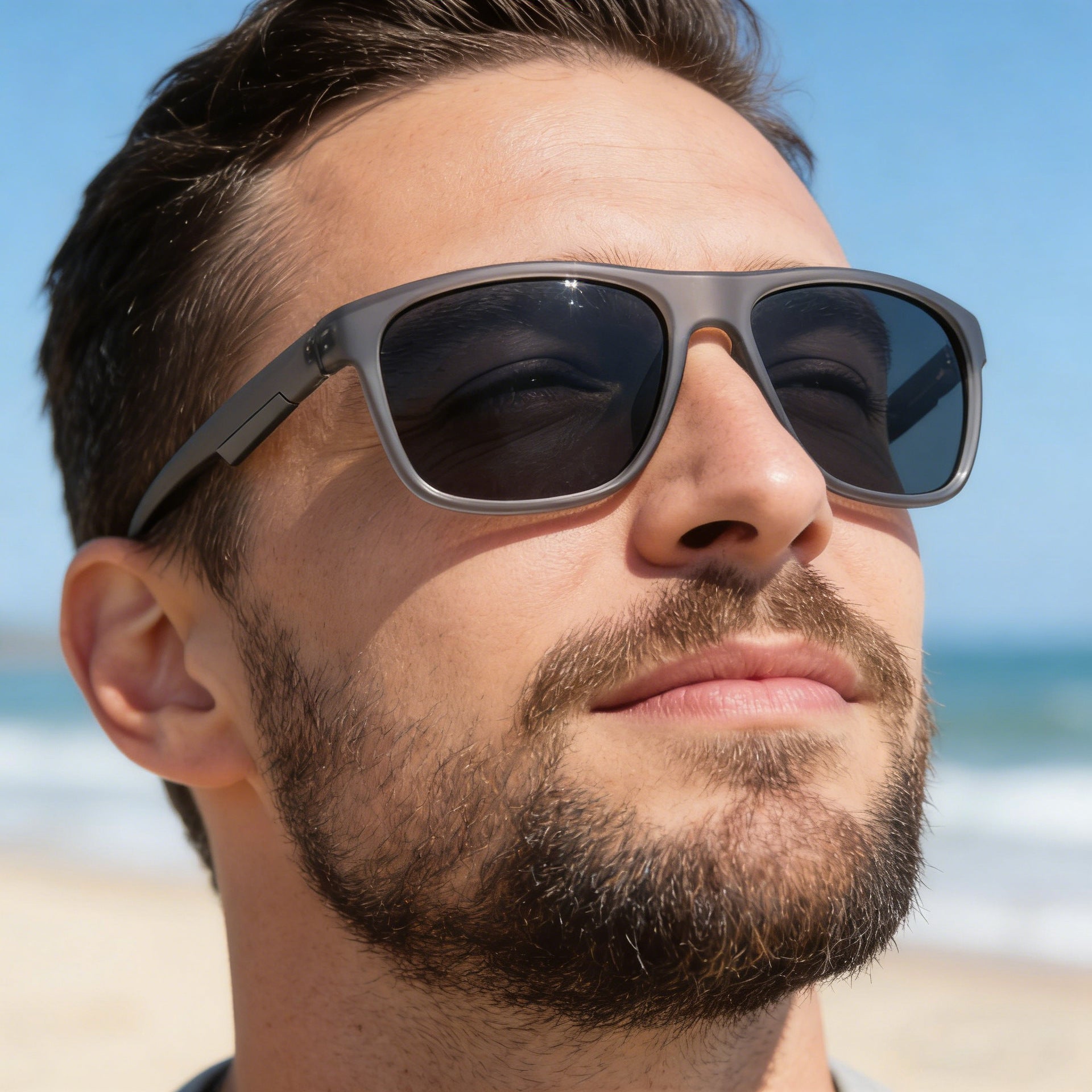 Fashion Square Frame Lunettes de soleil polarisés pour hommes