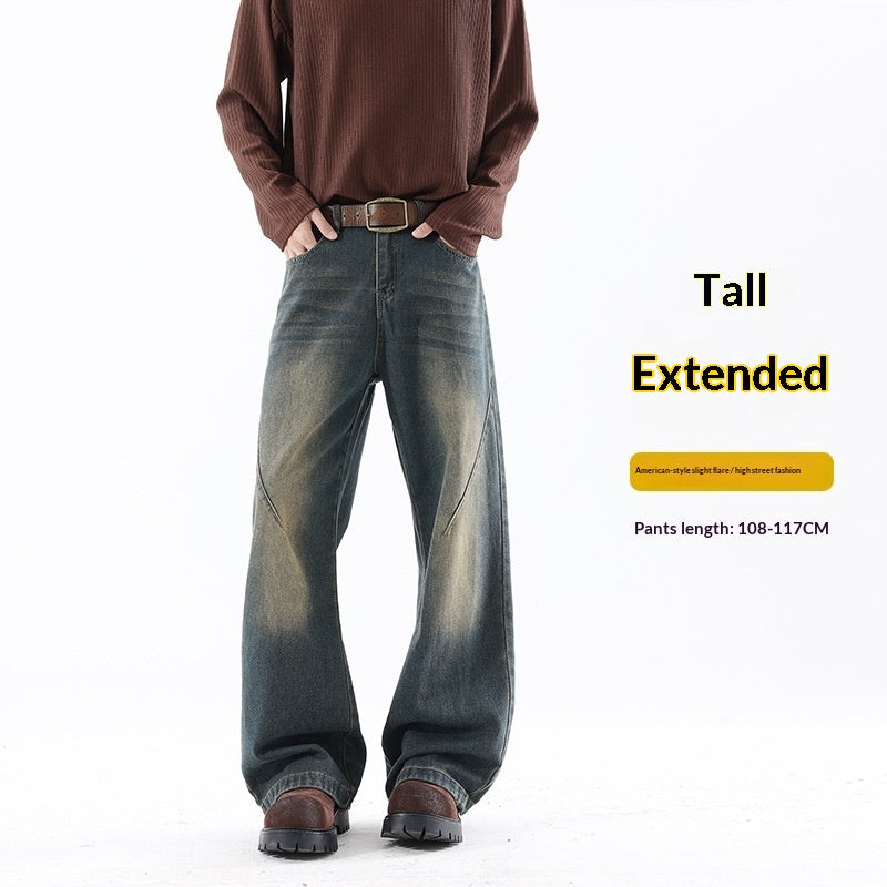 Retro Pantalons à jambes droites à jambes larges