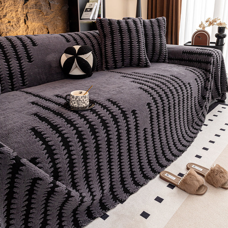 Couverture de canapé en peluche haut de gamme de luxe Couverture épaissée en peluche pour les coussins de canapé