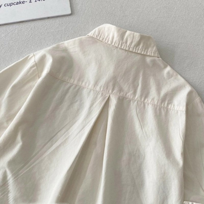 Chemise printanière élégante pour enfants à manches longues