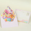 Enveloppe de cartes de voeux de Bénédiction 3D Blossom moyen