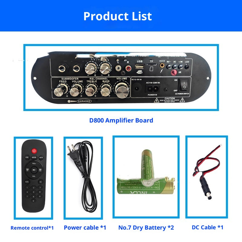 Conseil d'amplificateur numérique Bluetooth 21 canaux haute et basse tonalité Super Dynamic Bass Boost Bonjour