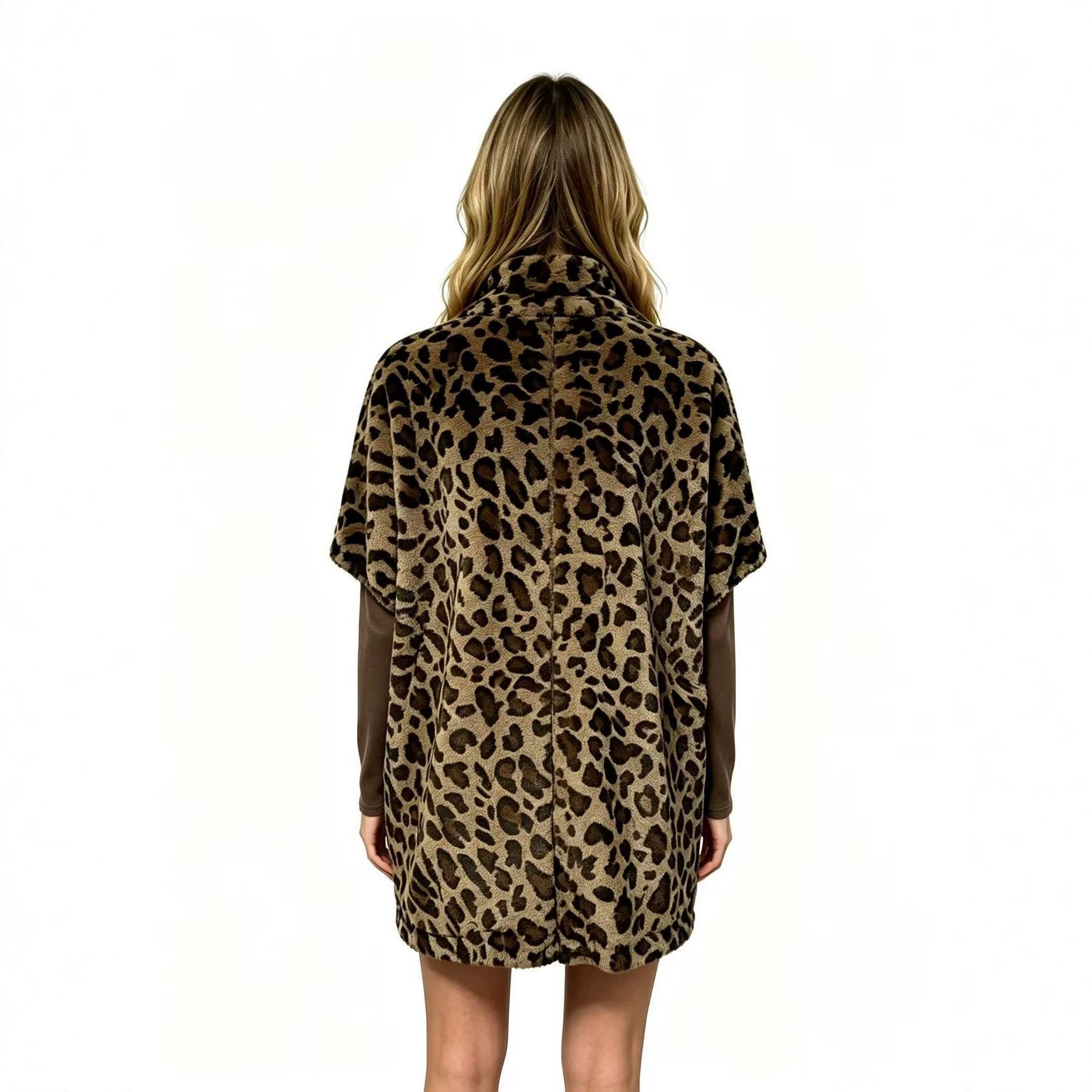 Manteau pour femmes en peluche mi-longueur