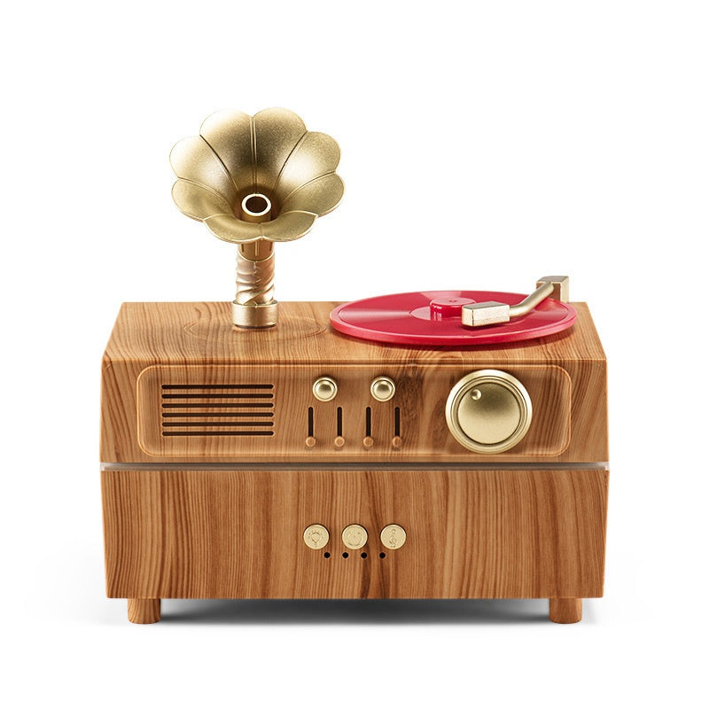 Rétro Rotation Phonographe Aromathérapie Diffuseur Bluetooth Haut-parleur Créatif Piec décoratif