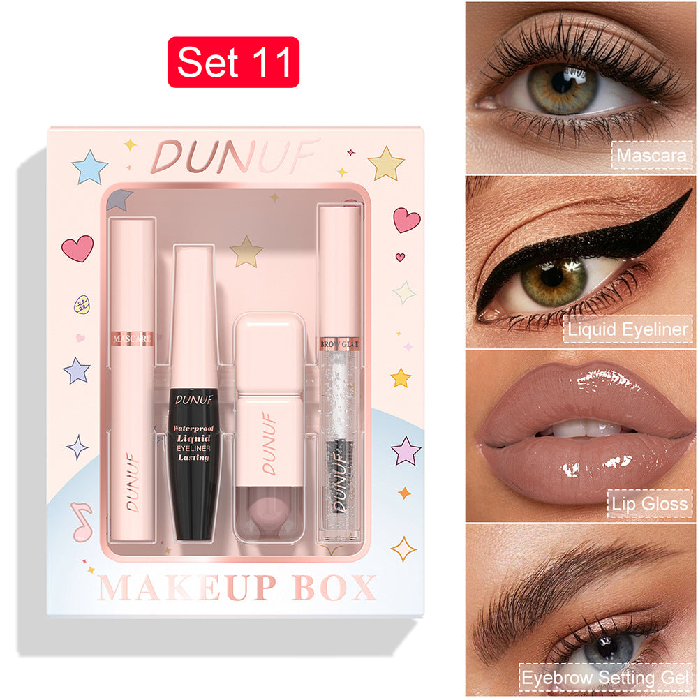 Mascara Eyeliner liquide Lip Gloss Makeup Set