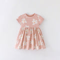 Girls' Western Style Short-Sleeved Princess Dress