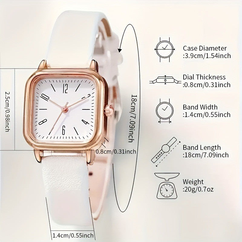 Montre Quartz pour femmes décontractées et élégantes