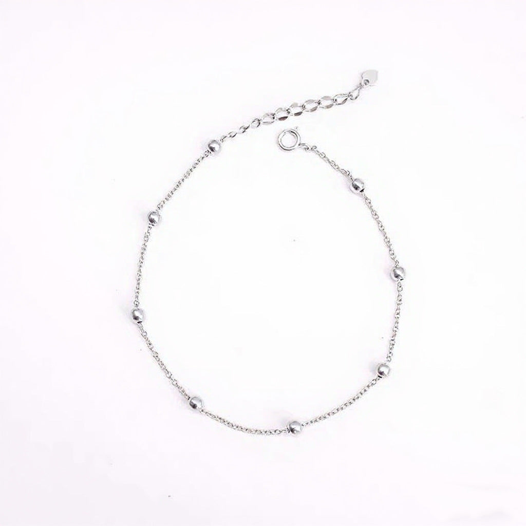 S925 Argent Sterling 14K Or plaqué Minimalist Anklet Pour les femmes