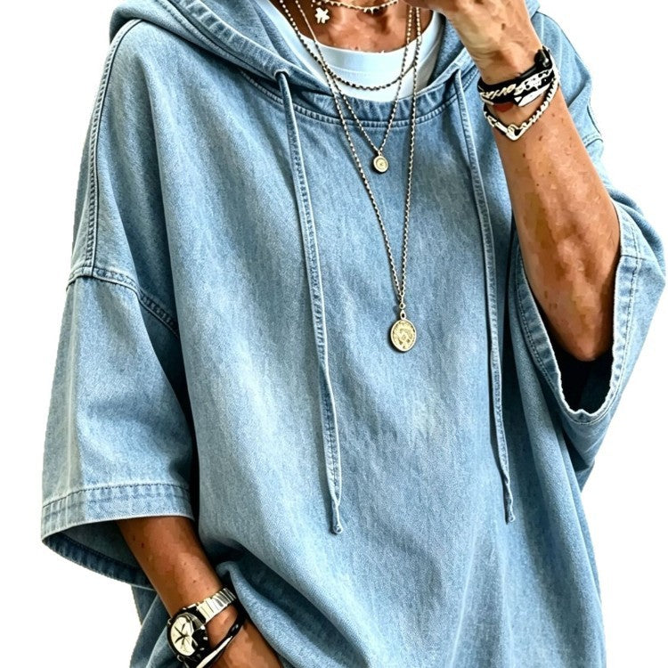 Veste en Denim à cordes à cordes à l'écart