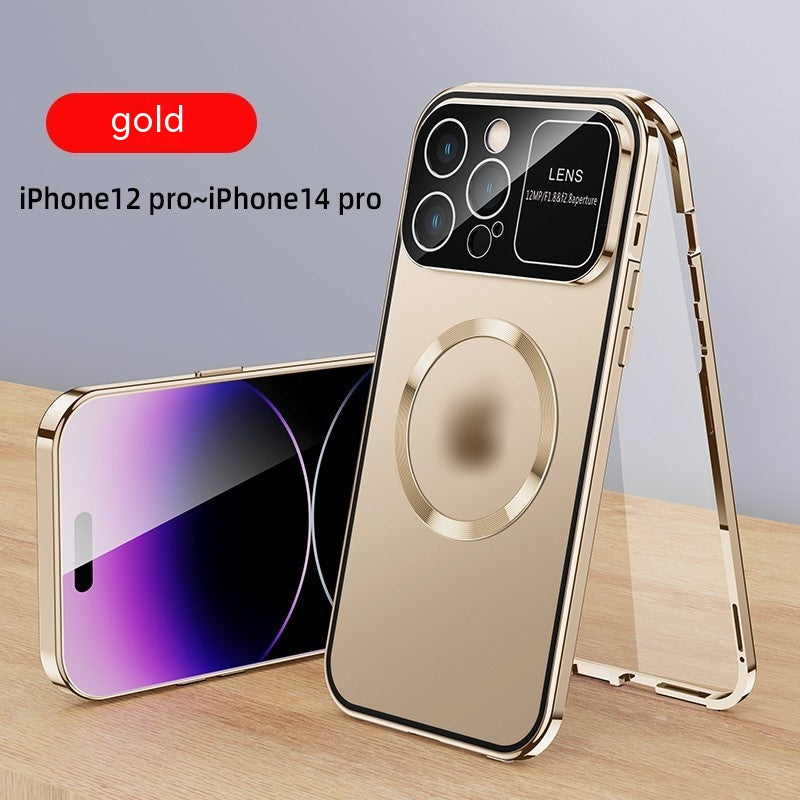Coque de téléphone Double côté verre magnétique protection
