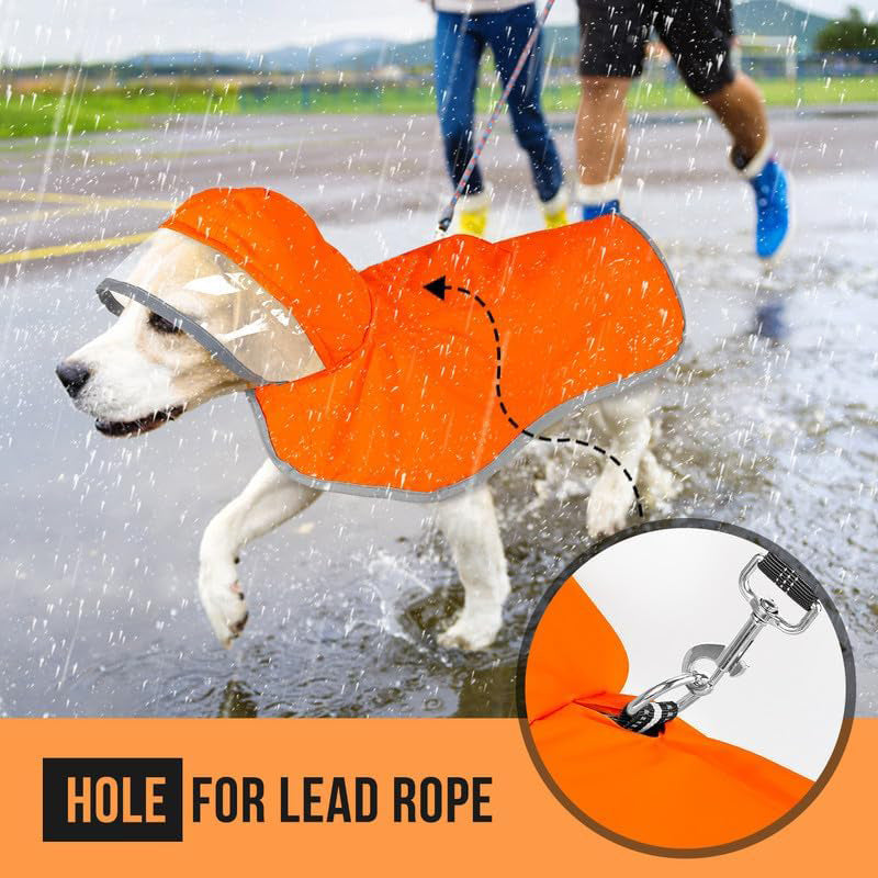 Veste de pluie pour chien imperméable souple respirant pour petit chien à capuchon manteau de pluie pour chien