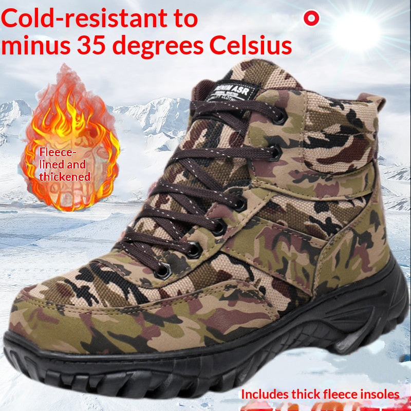 Bottes de neige de plein air en polaire pour hommes