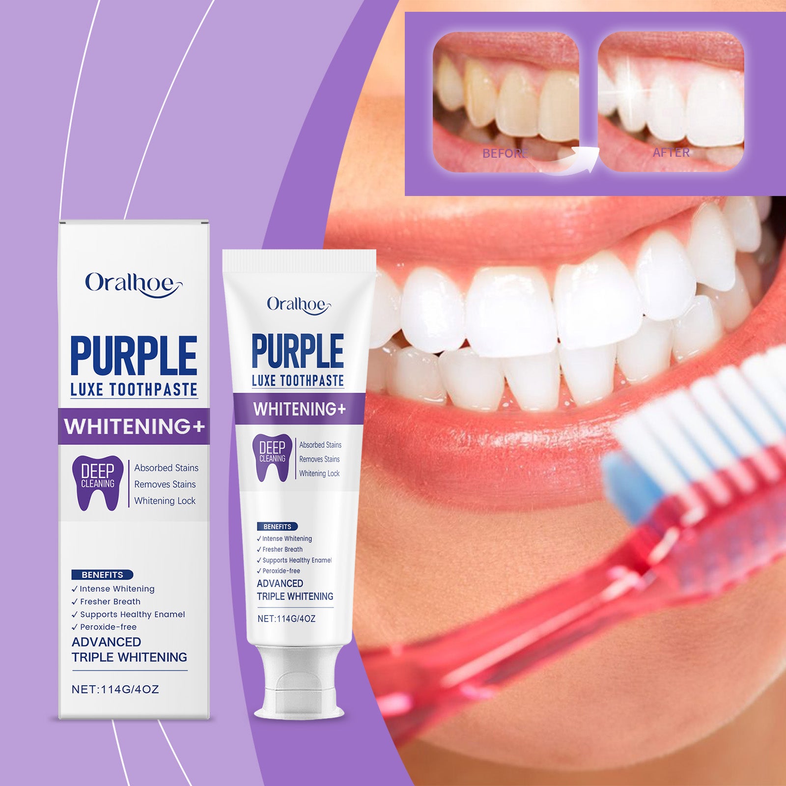 Blanchiment et brillance Dentifrice 114g-box