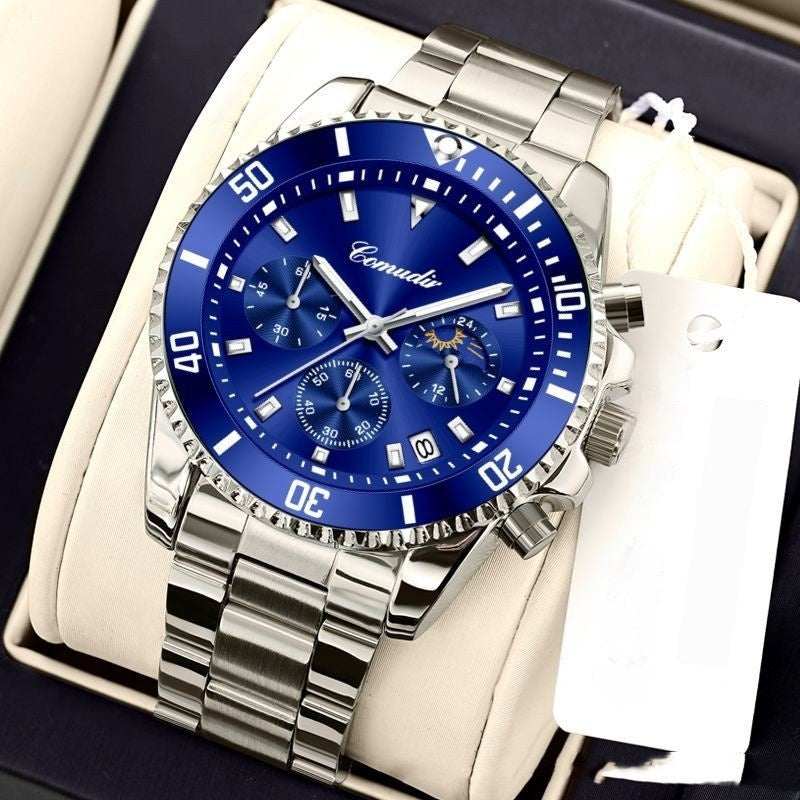 Montre imperméable à trois yeux pour hommes