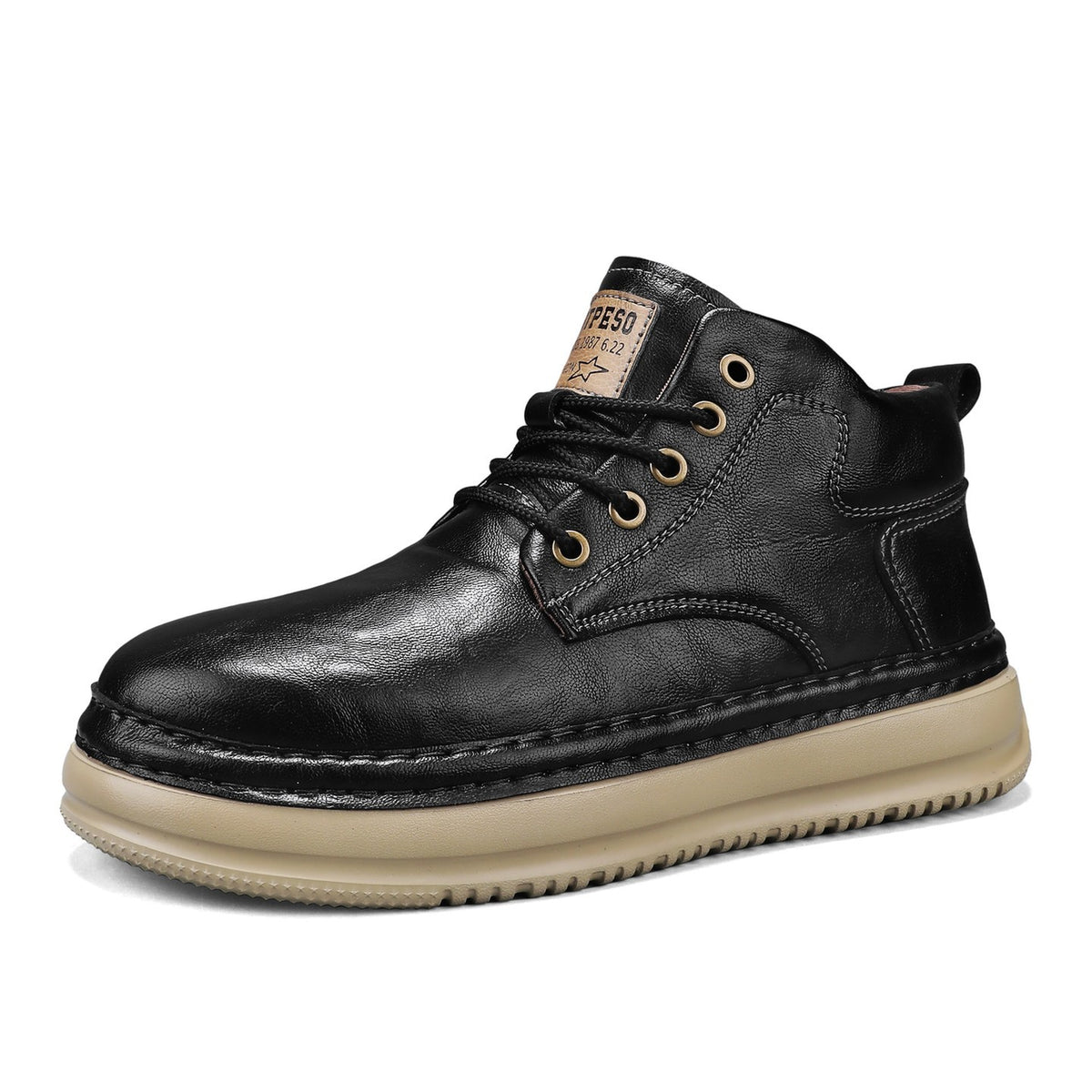 Bottes mi-haut rétro Hommes Casual