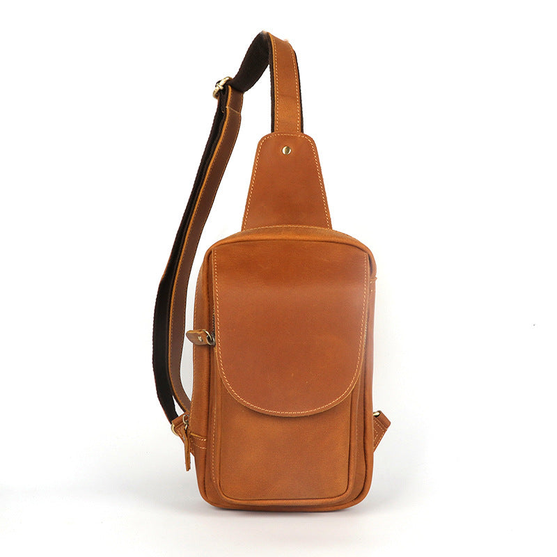 Sac à épaule retro occasionnel en première couche de cowhide