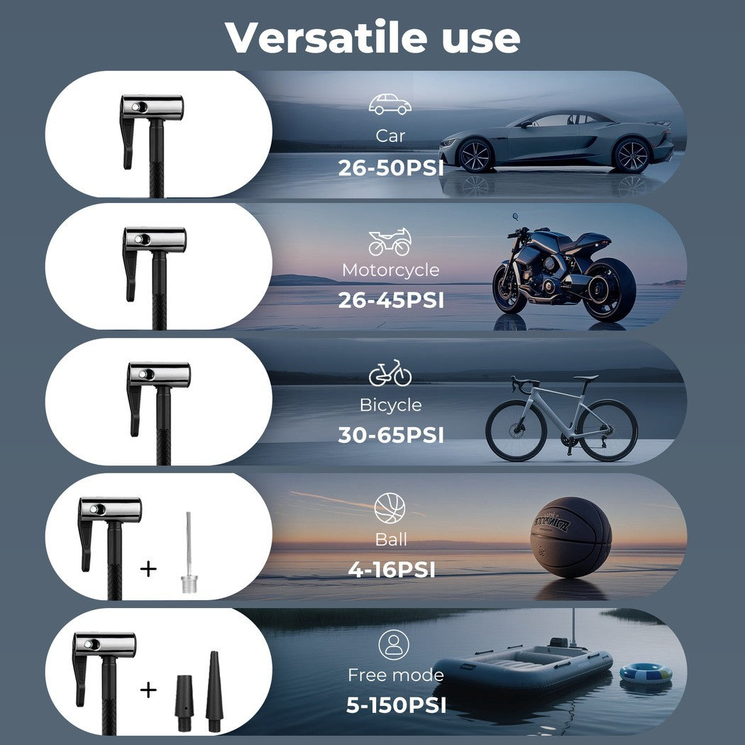 Pompe à compresseur d'air rechargeable numérique sans fil pour pneumatiques de voiture UK