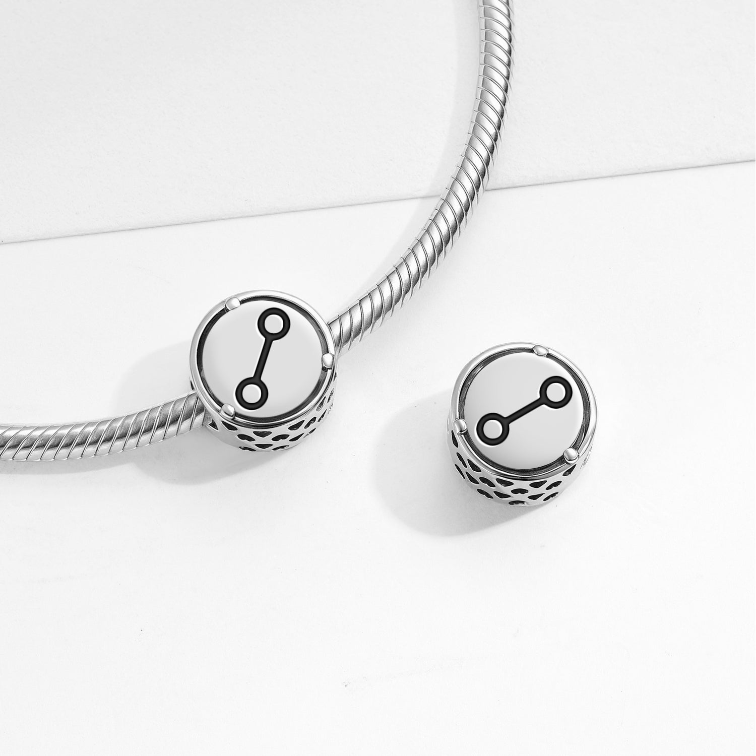 925 Argent Sterling Astrologie Oppositions Charms Pour Bracelets et Colliers Pendentifs Perles