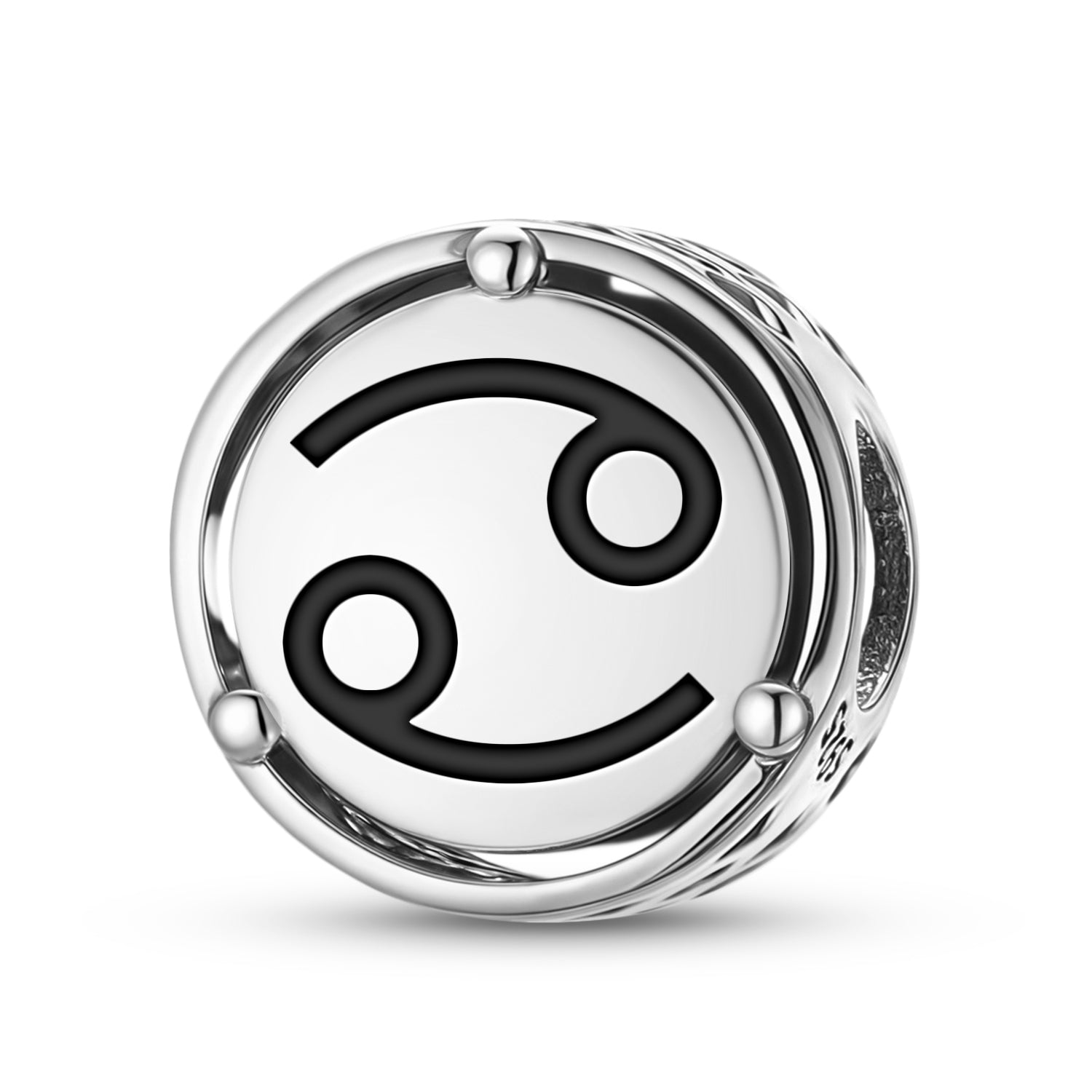 925 Argent Sterling Astrologie Cancer Charms Pour Bracelets et Colliers Pendentifs Perles Jewel