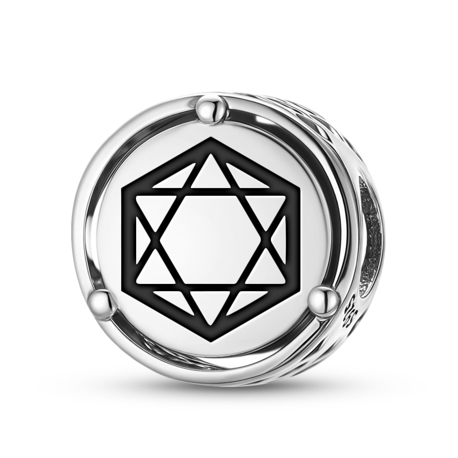 925 Argent Sterling Géométrie sacrée Octaèdre Charms Pour Bracelets et Colliers Pendentifs B