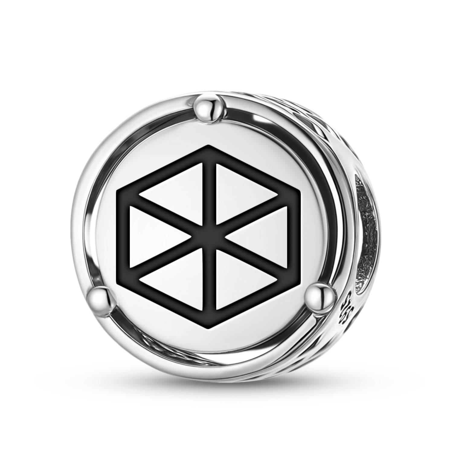 925 Argent Sterling Sacred Geometry Cube Charms Pour Bracelets et Colliers Pendentifs Perles J