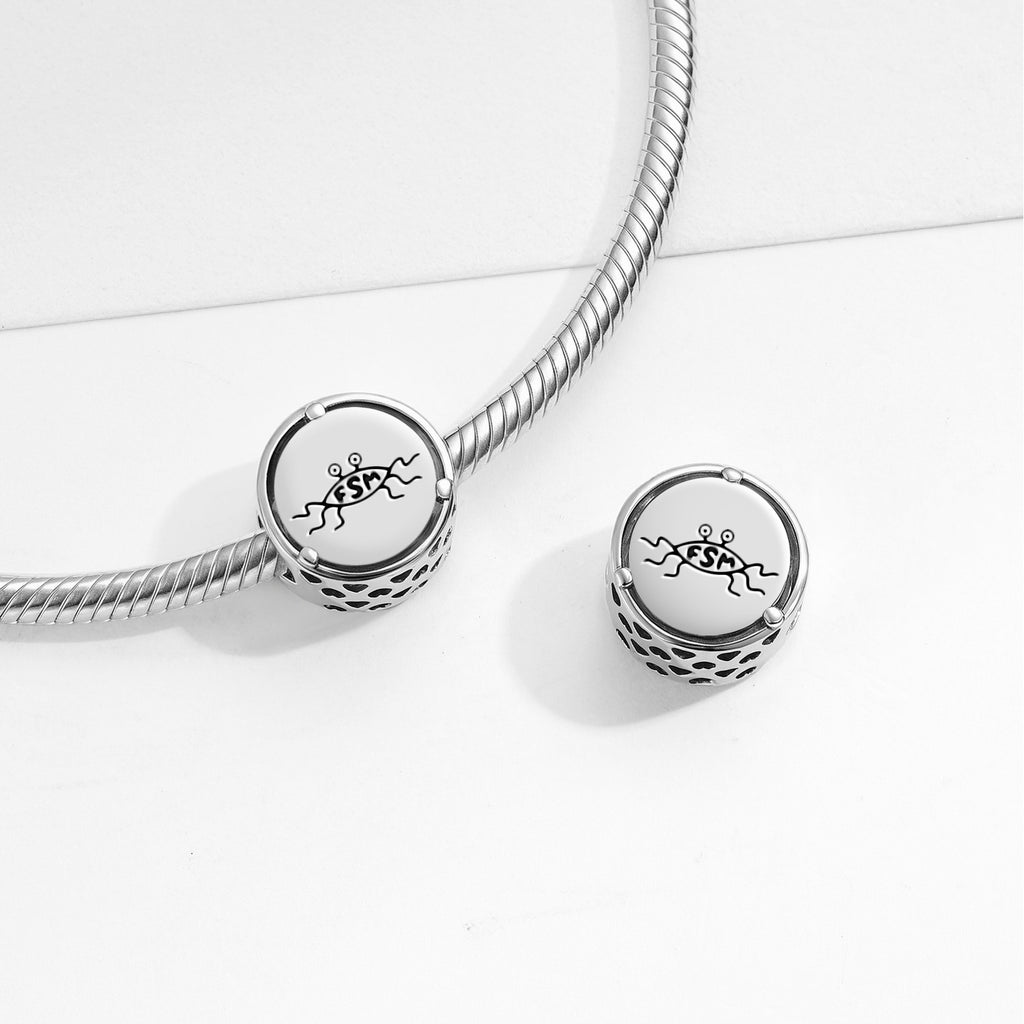 925 Argent Sterling Flying Spaghetti Monsterism Pastafarianism Charms pour bracelets et cou