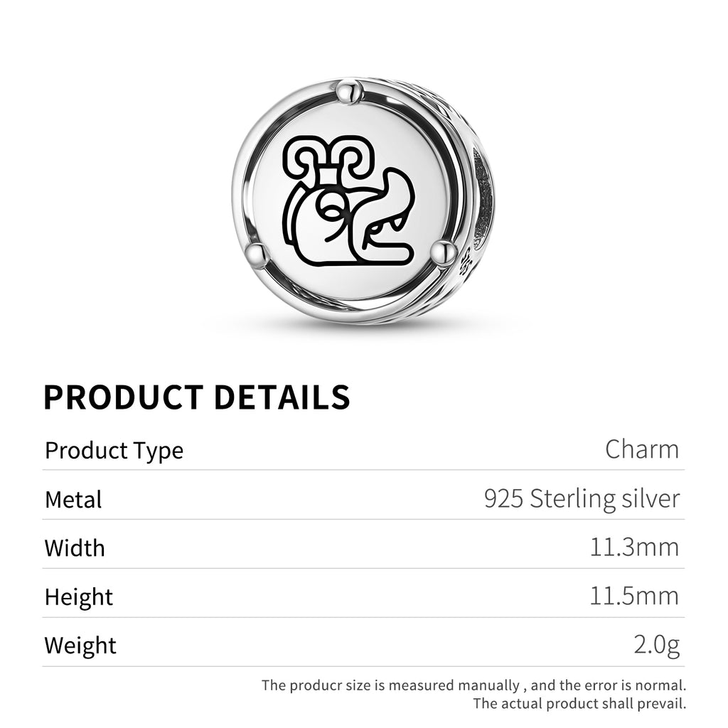 925 Argent sterling Maya huracan Charms pour bracelets et colliers Pendentifs perles bijoux