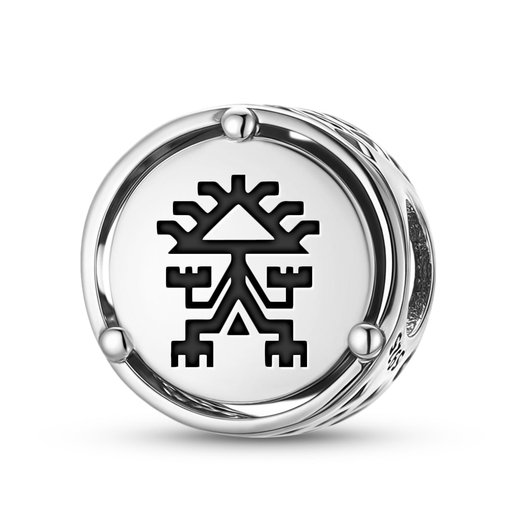 925 Argent Sterling Mapuche Lukutowe Charms Pour Bracelets et Colliers Pendentifs Perles Jewel