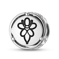 925 Argent Sterling Fleurs Charms Valériens Pour Bracelets et Colliers Pendentifs Perles Jewel