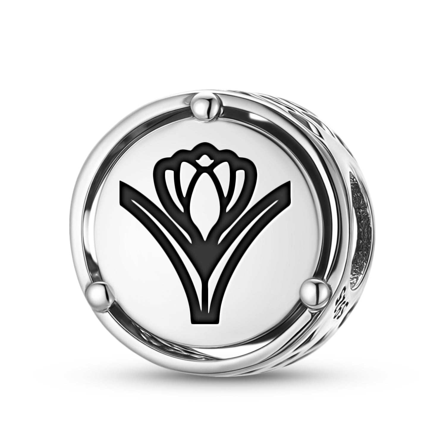 925 Argent Sterling Fleurs Crocus Charms Pour Bracelets et Colliers Pendentifs Perles Bijoux