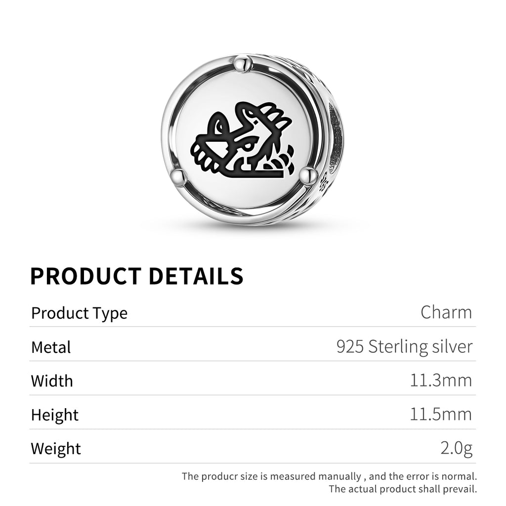 925 Argent Sterling Aztec Cipactli Charms Pour Bracelets et Colliers Pendentifs Perles Bijoux