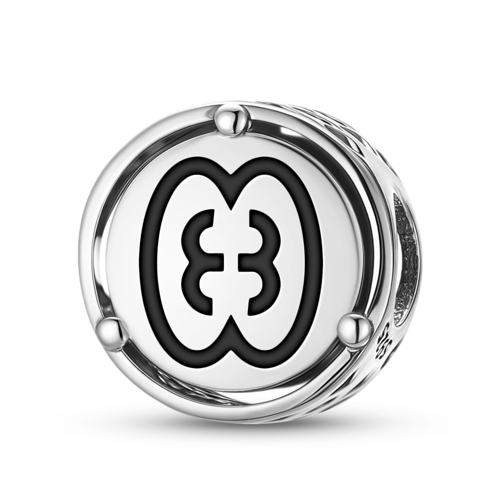 925 Argent Sterling Adinkra Nkonsonkonson Charms Pour Bracelets et Colliers Pendentifs Perles