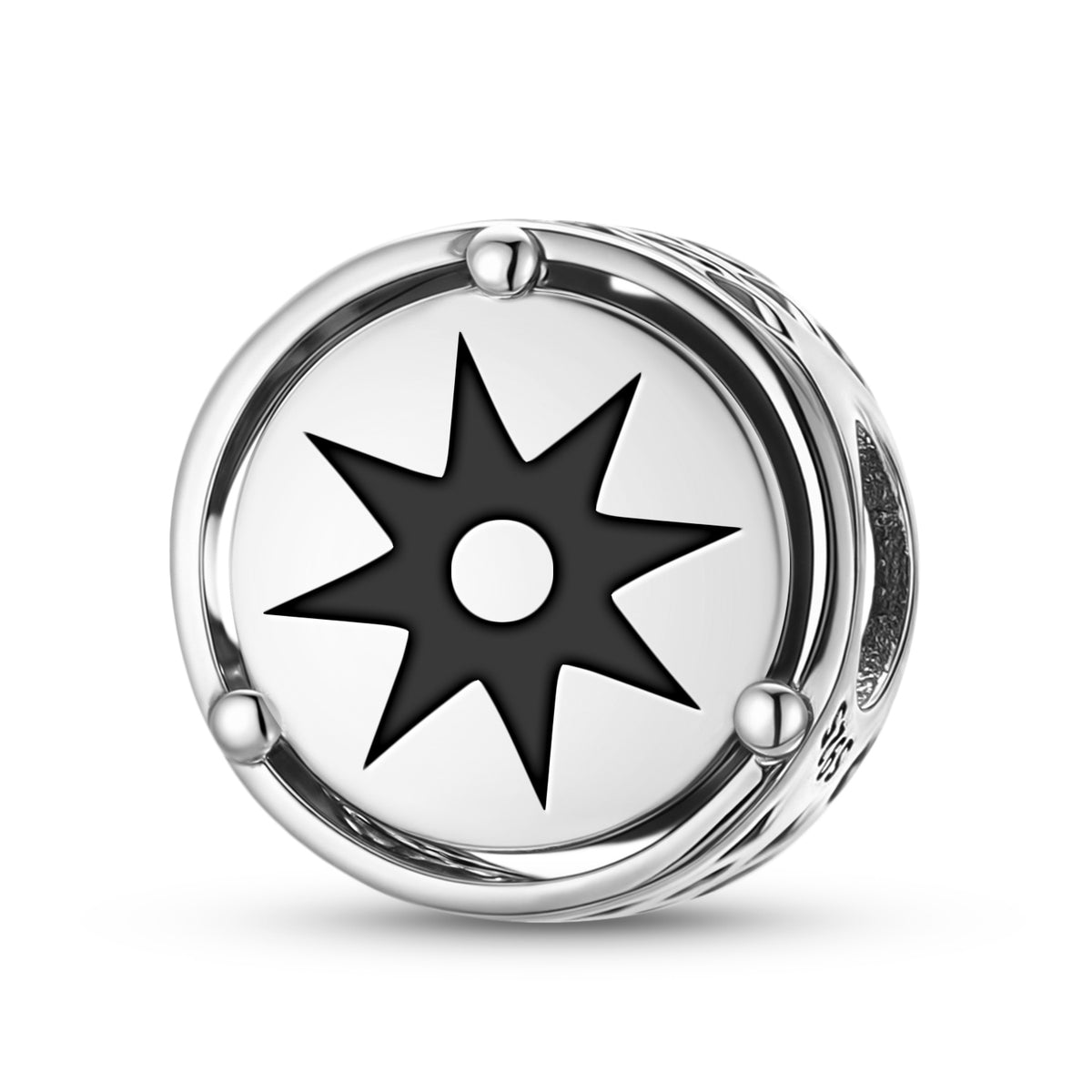 925 Sterling Silver Adinkra Nsoromma Charms for Bracelets and Necklaces Pendants Beads Jewel